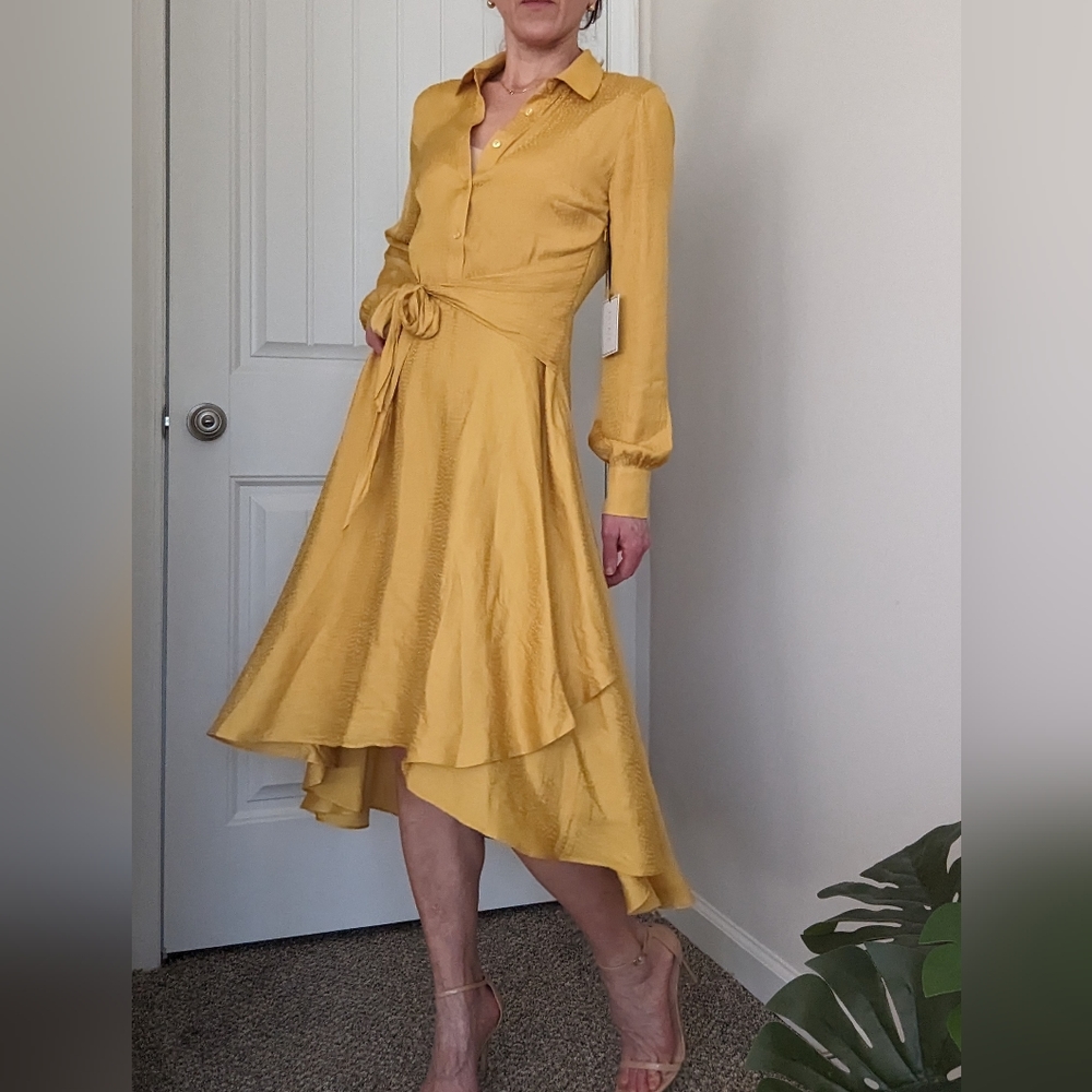 Shirt dress in Butterfield. Size xs. From 1.State.